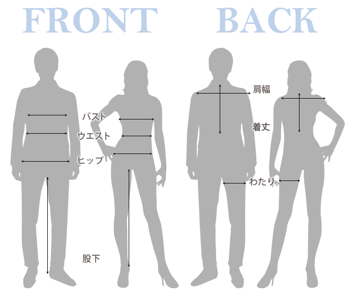 人体の採寸ガイド詳細